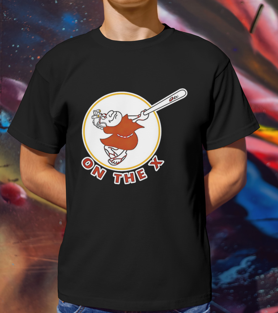 San Diego Padres Swinging Friar Mascot On The X T-Shirt