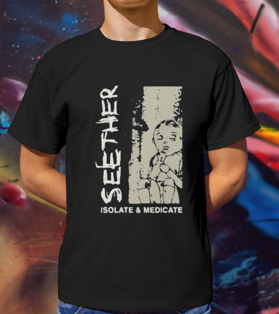 Seether Isolate And Medicate Grunge Child Sketch T-Shirt