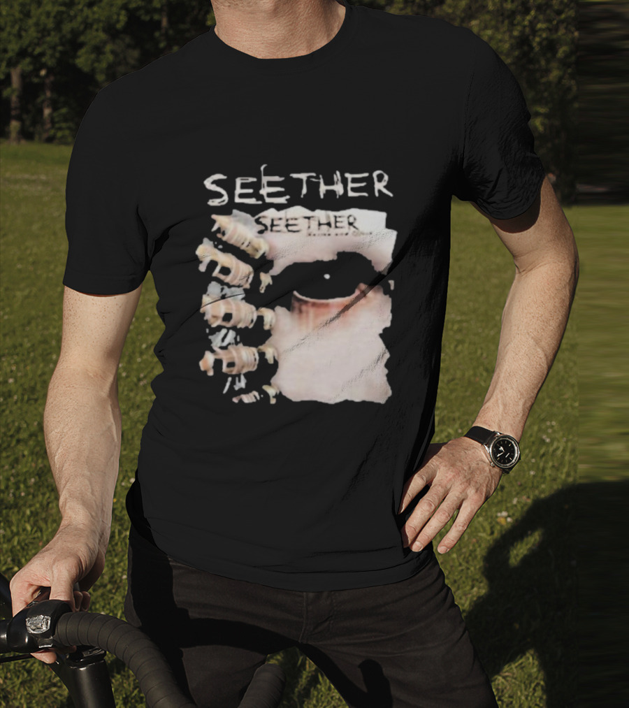 Seether Karma And Effect Eye Skeleton Couple Image T-Shirt