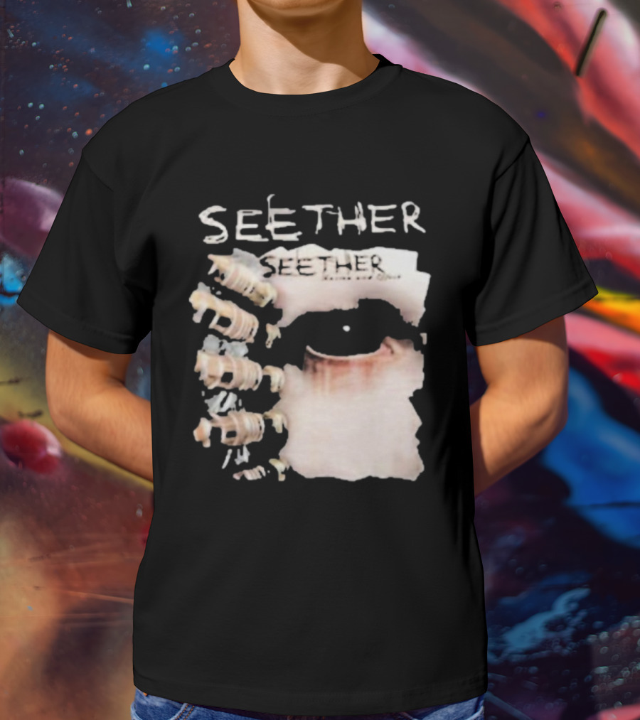 Seether Karma And Effect Eye Skeleton Couple Image T-Shirt