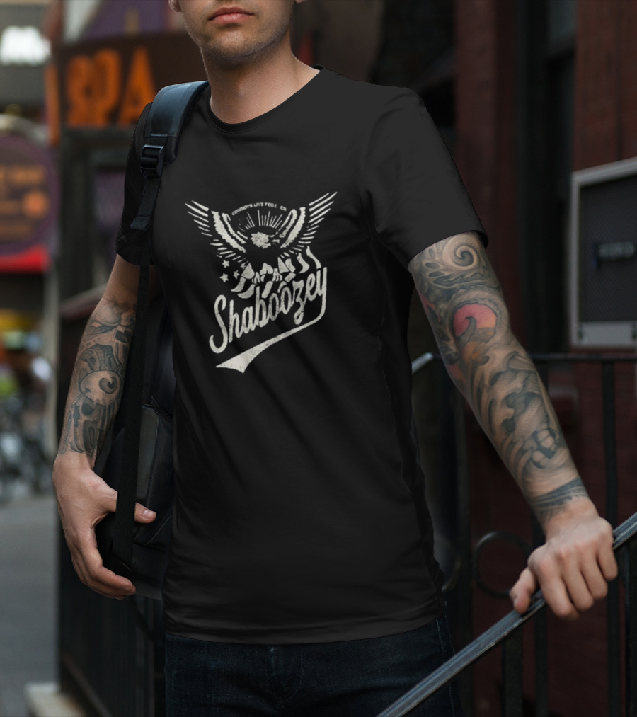 Shaboozey Cowboys Live Forever Boozey Eagle Starry Wings T-Shirt