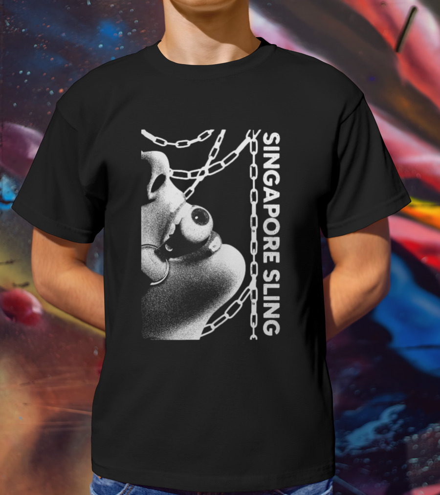 SINGAPORE SLING Mask Chains Artwork T-Shirt