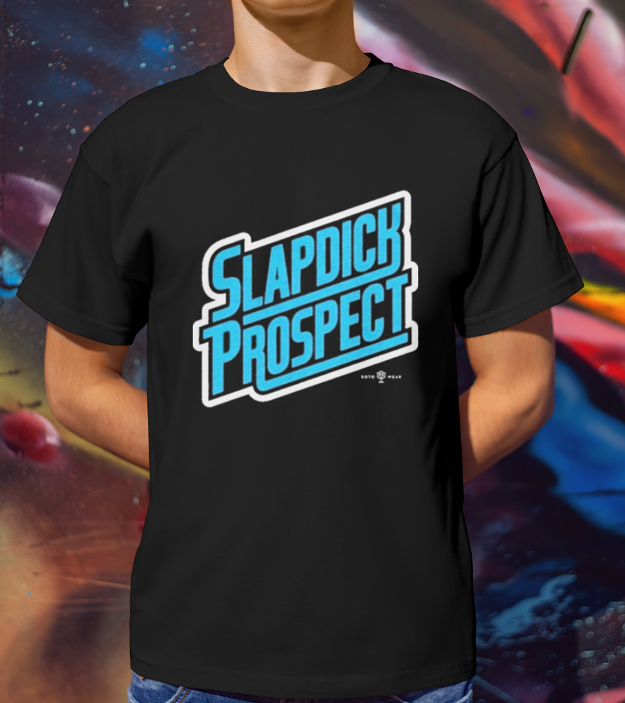 Slapdick Prospect Blue Bold Text T-Shirt