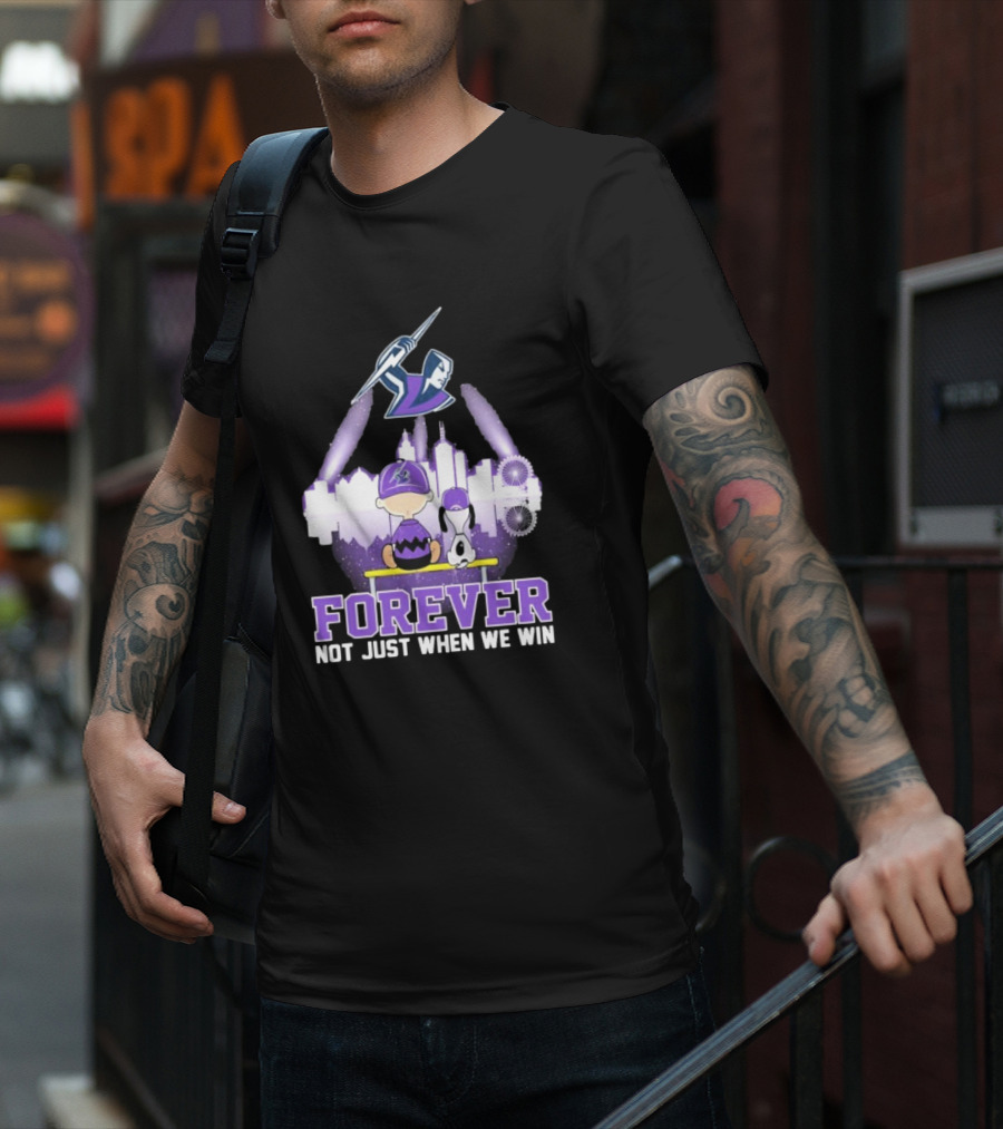 Snoopy Charlie Brown Melbourne Storm Forever Not Just When We Win Peanuts Skyline T-Shirt