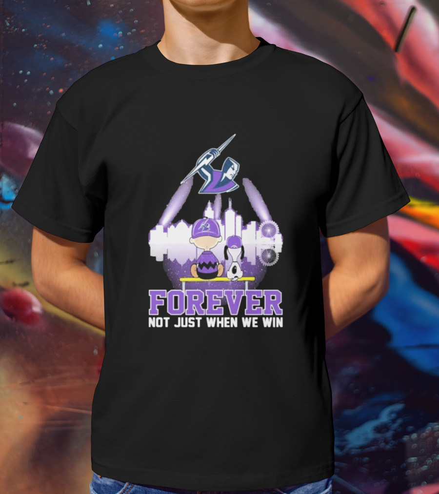 Snoopy Charlie Brown Melbourne Storm Forever Not Just When We Win Peanuts Skyline T-Shirt