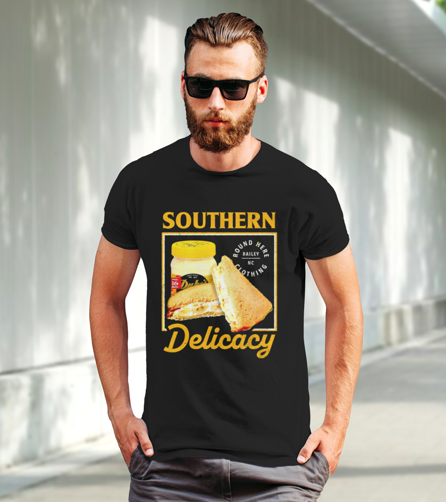 Southern Delicacy Duke's Mayo Round Here Bailey NC Clothing T-Shirt