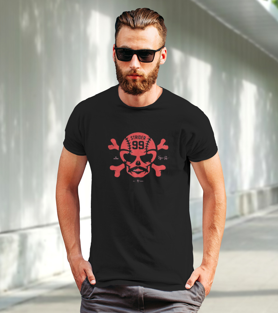 Spencer Strider 99 Skull Crossbones Atlanta Braves T-Shirt