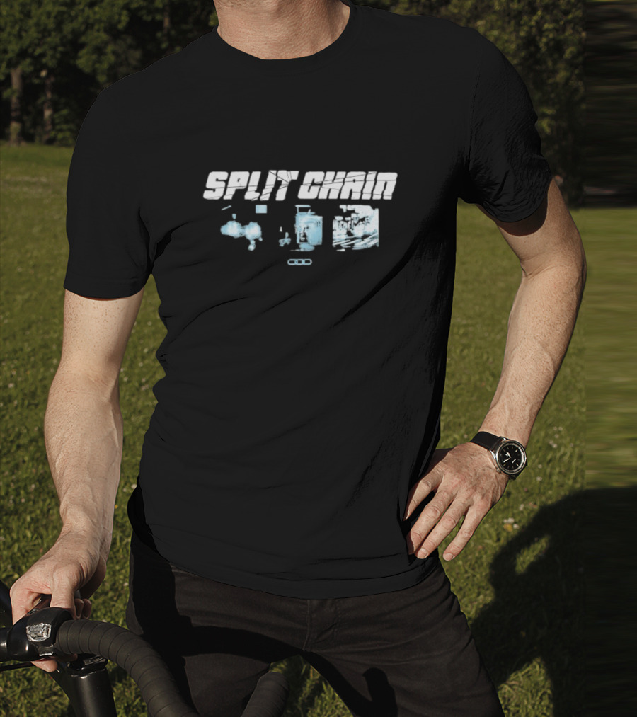 Split Chain Motionblur Exploring Futuristic Machinery And Abstract Dynamics T-Shirt