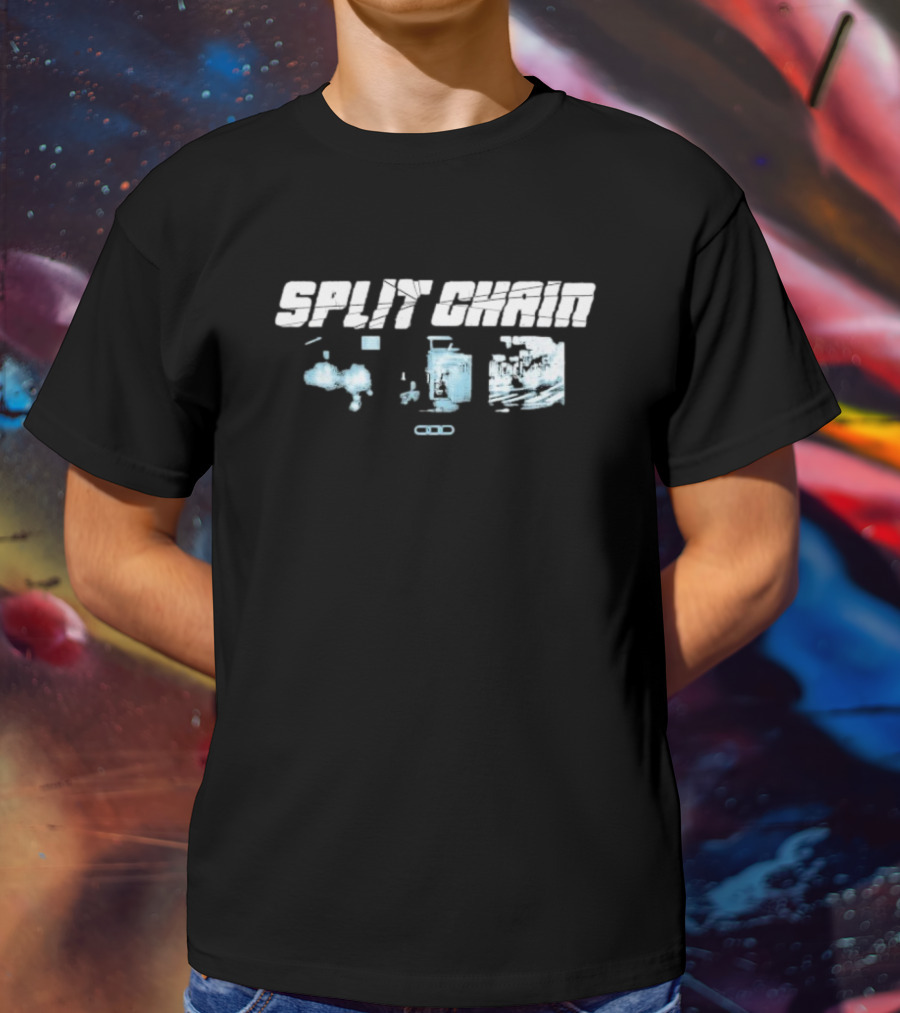 Split Chain Motionblur Exploring Futuristic Machinery And Abstract Dynamics T-Shirt