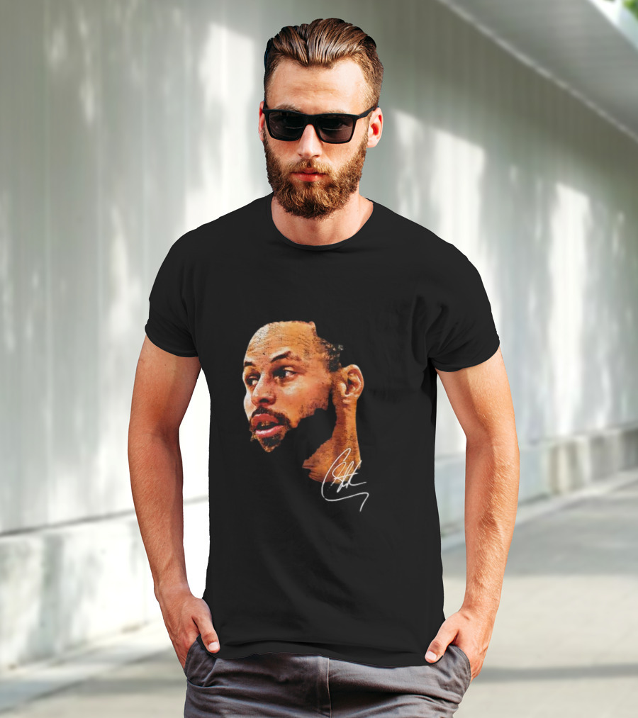 Stephen Curry NBA Big Face Signature T-Shirt