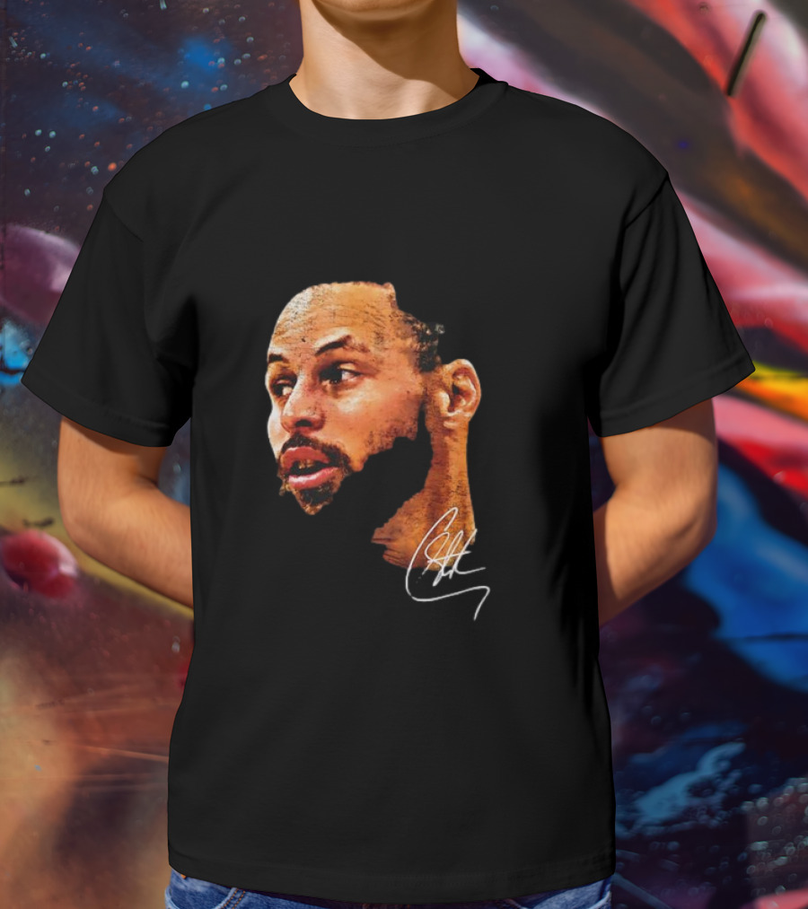 Stephen Curry NBA Big Face Signature T-Shirt