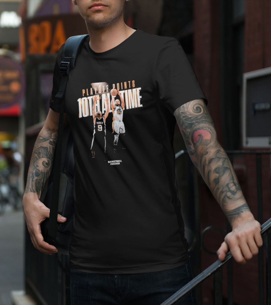 Stephen Curry Playoff Points 10th All-Time Jump Shot 2025 T-Shirt
