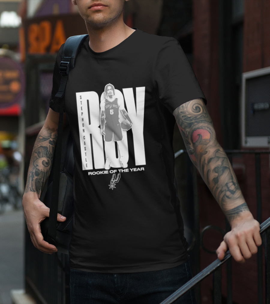 Stephon Castle San Antonio Spurs 2025 ROTY Prediction NBA Rookie Of The Year T-Shirt