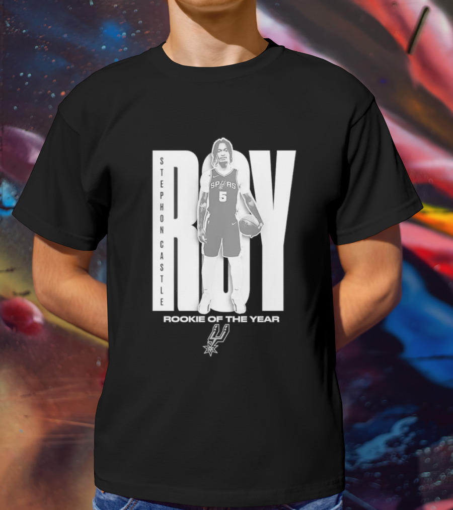 Stephon Castle San Antonio Spurs 2025 ROTY Prediction NBA Rookie Of The Year T-Shirt