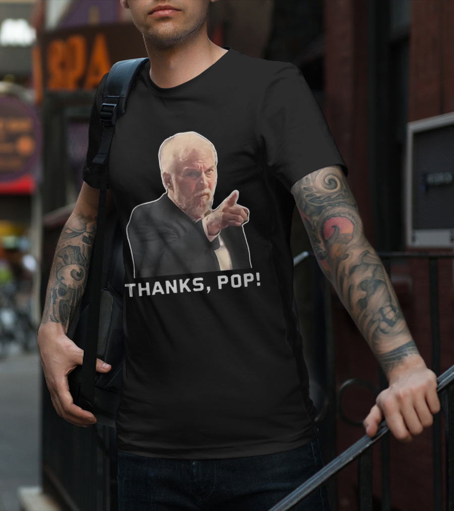 Steve Kerr Gregg Popovich Thanks Pop Pointing Gesture T-Shirt