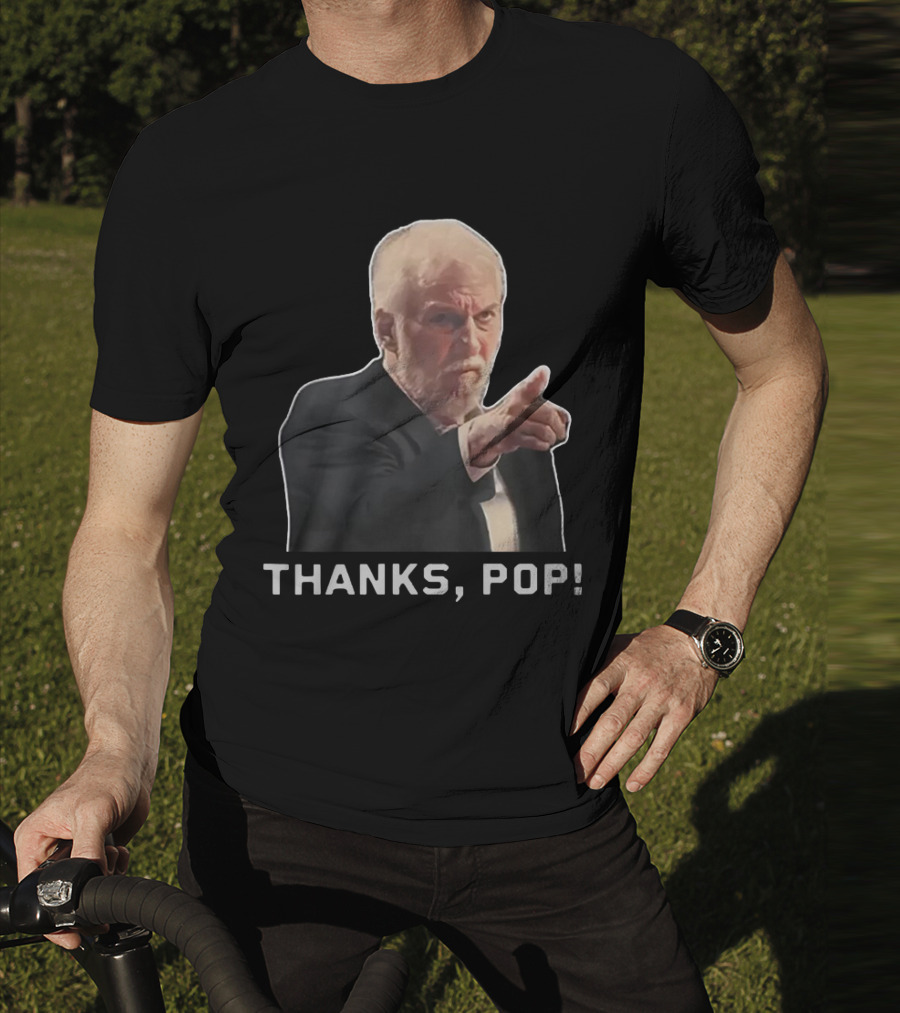 Steve Kerr Gregg Popovich Thanks Pop Pointing Gesture T-Shirt