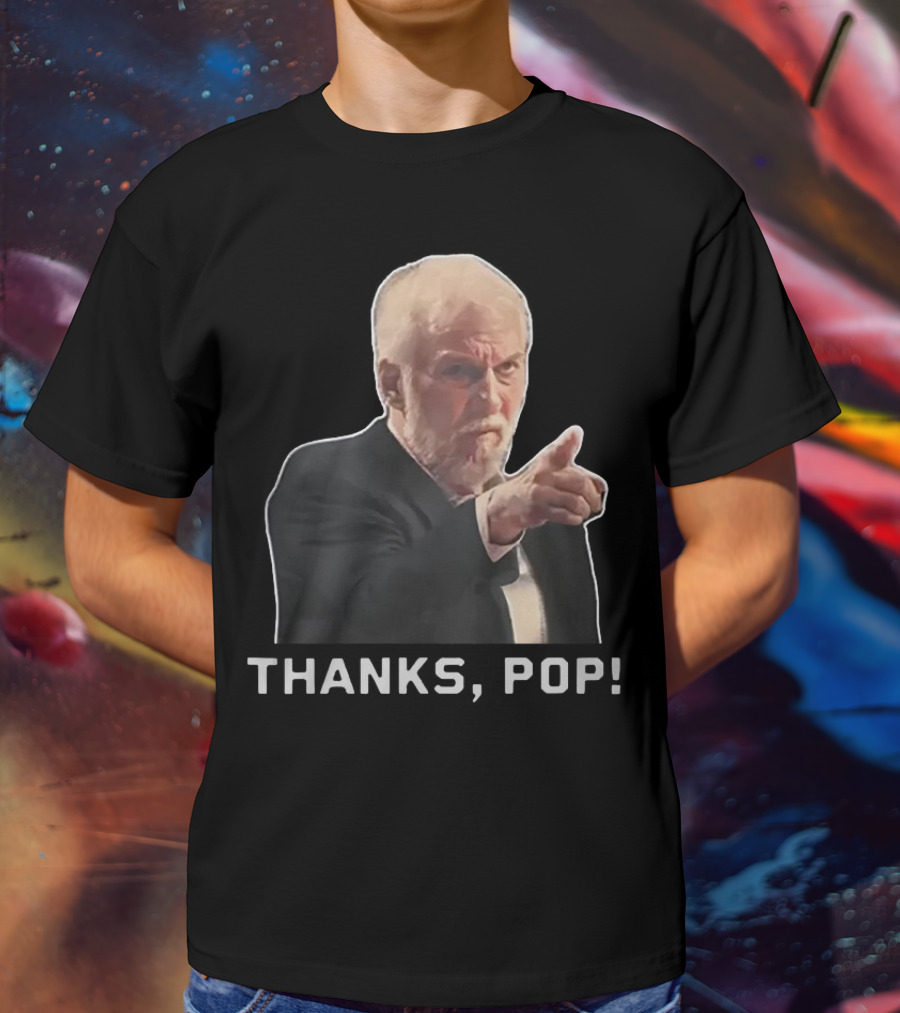 Steve Kerr Gregg Popovich Thanks Pop Pointing Gesture T-Shirt