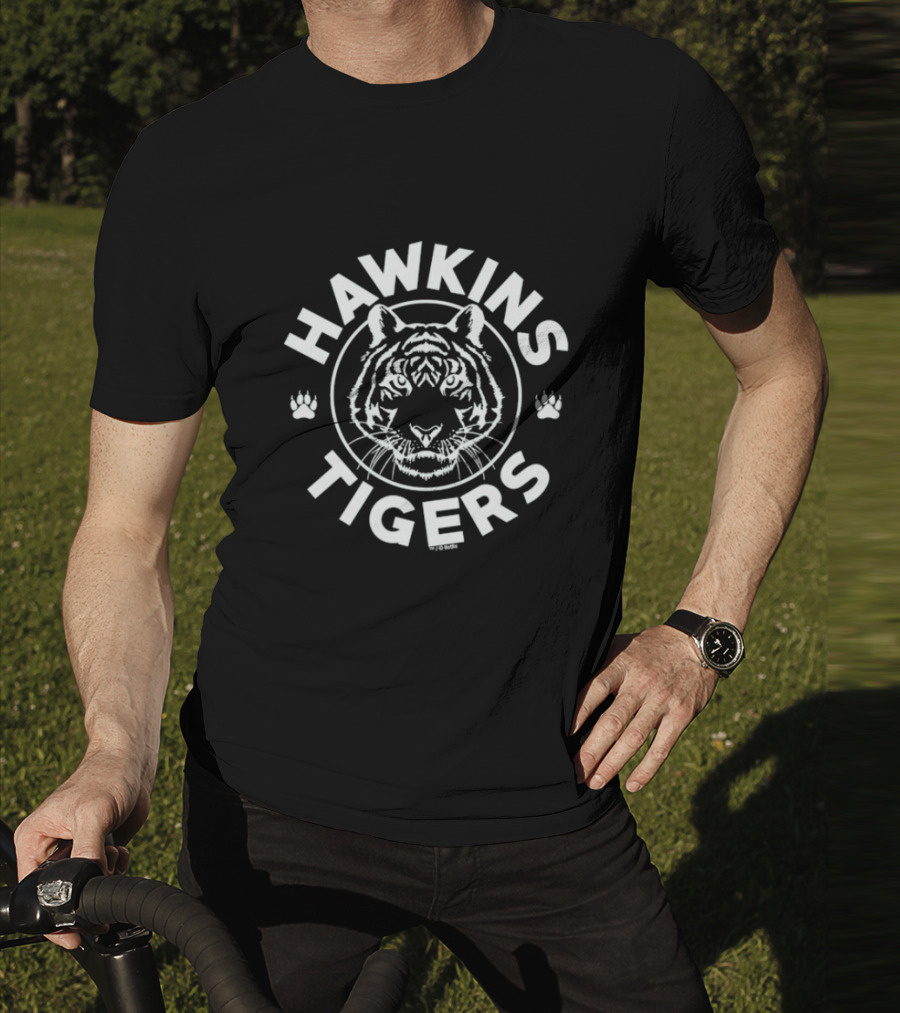 Hawkins Tigers Stranger Things Tiger Head Emblem T-Shirt