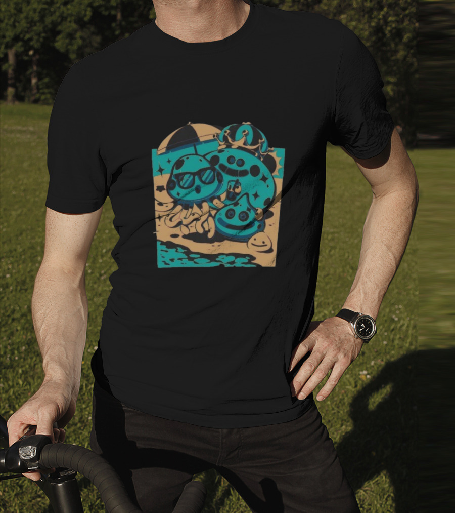 Summer Quest Beach Mushrooms Party Fun T-Shirt