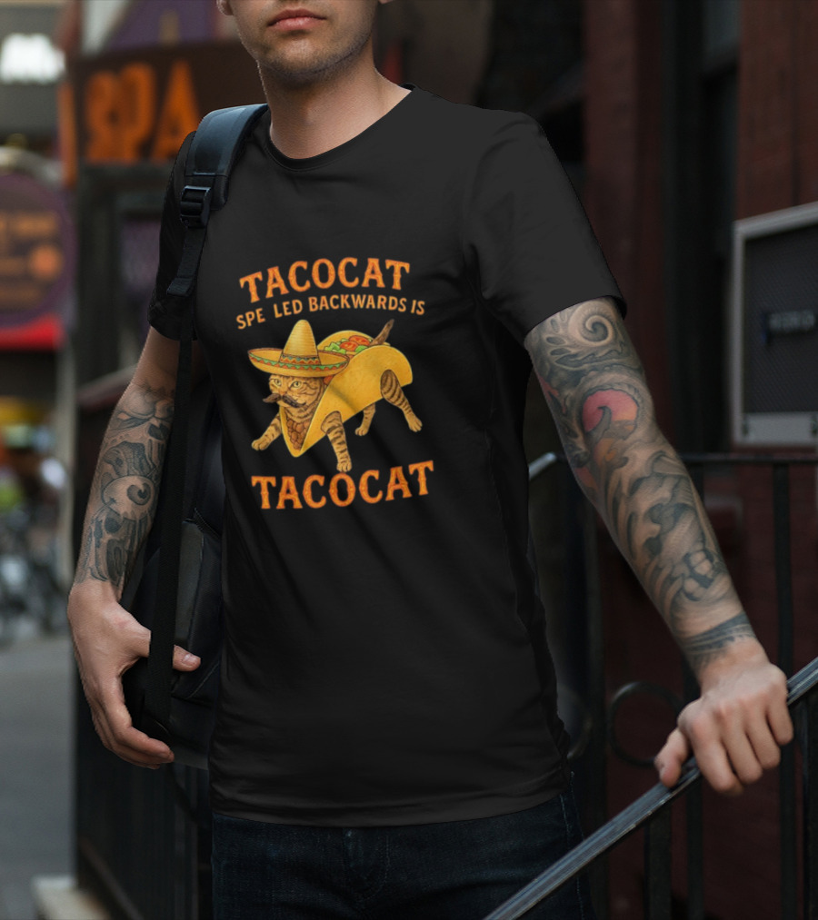 Taco Cat Sombrero Palindrome Humor T-Shirt