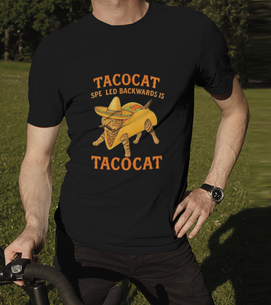 Taco Cat Sombrero Palindrome Humor T-Shirt