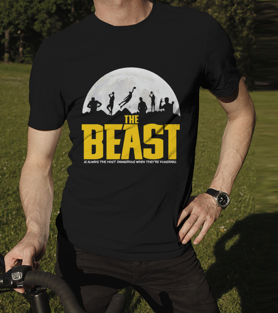 The Beast Is Always The Most Dangerous When They're Vulnerable Silhouettes Moon Scene T-Shirt
