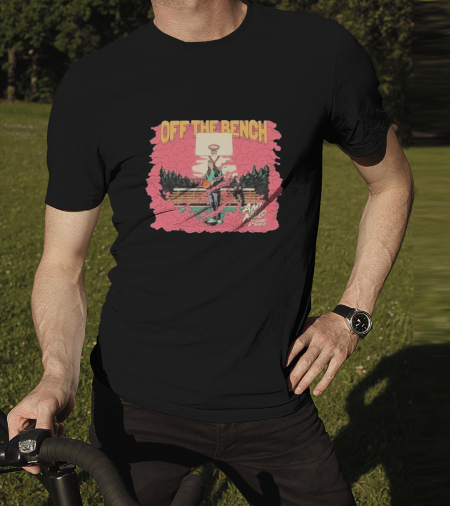 Off The Bench AMD Melo Chubby & Wallets Album Basketball Court Scene T-Shirt
