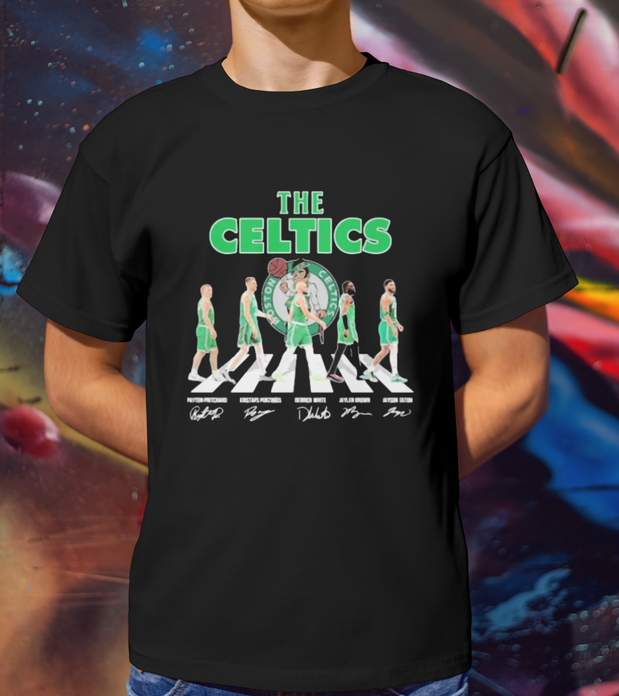 Boston Celtics Abbey Road Player Signatures T-Shirt