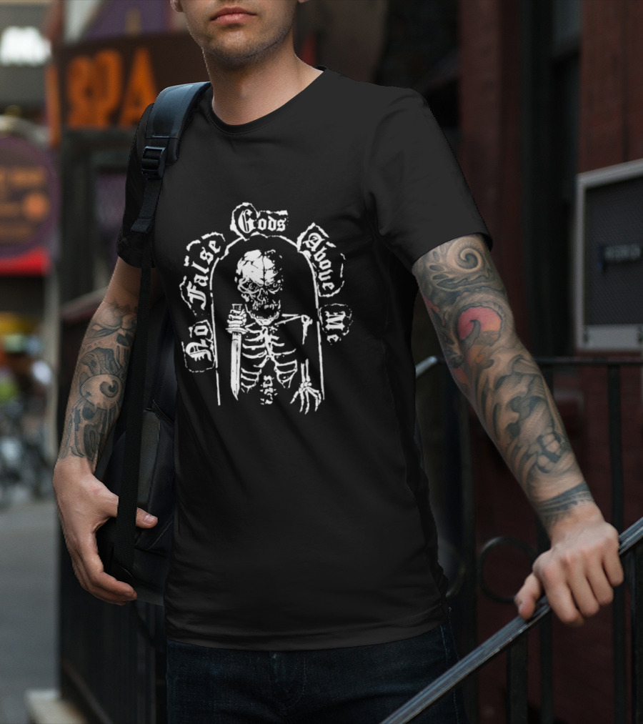 The Dirty Nil No False Gods Above Me Skeleton T-Shirt