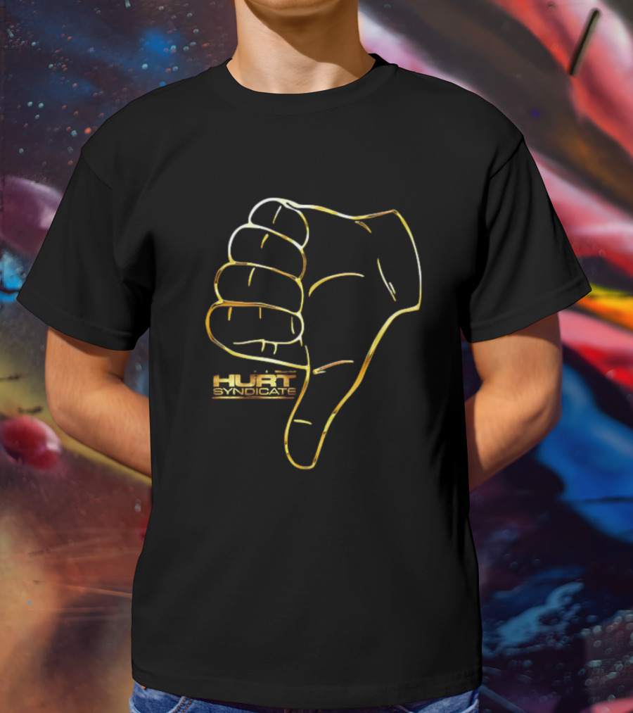Hurt Syndicate Gold Thumbs Down T-Shirt