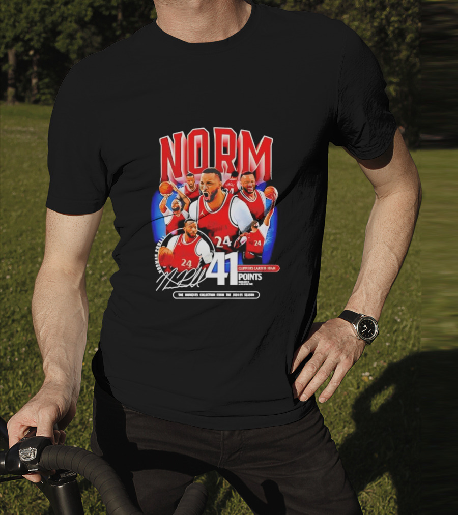 Clippers Norman Powell 24 Clippers Career High Signature 41 Points T-Shirt