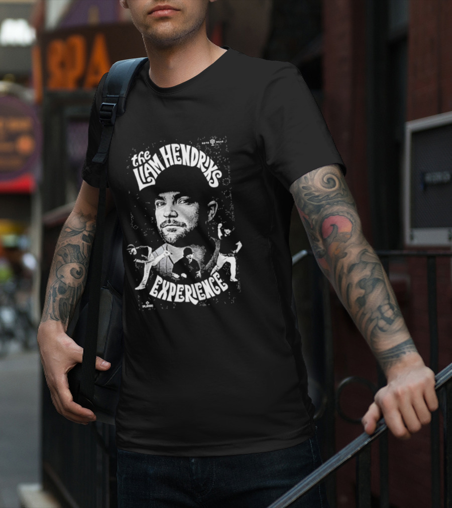 The Liam Hendriks Experience Pitching Action Portrait And Dynamic Text T-Shirt