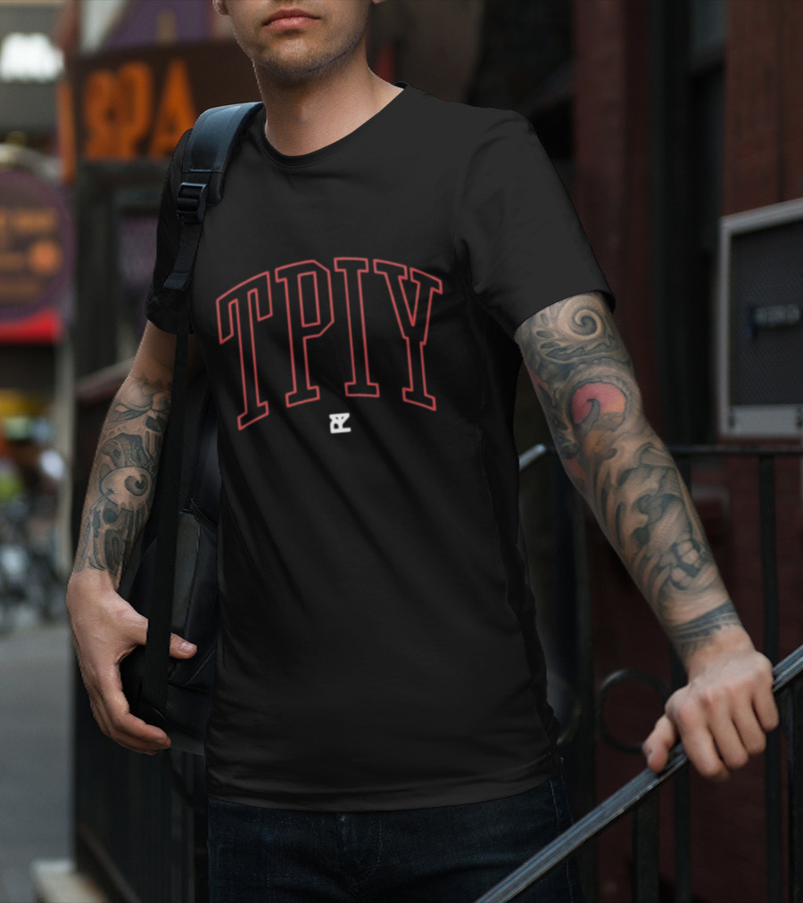 TPIY The Plot In You Red Outline Text T-Shirt