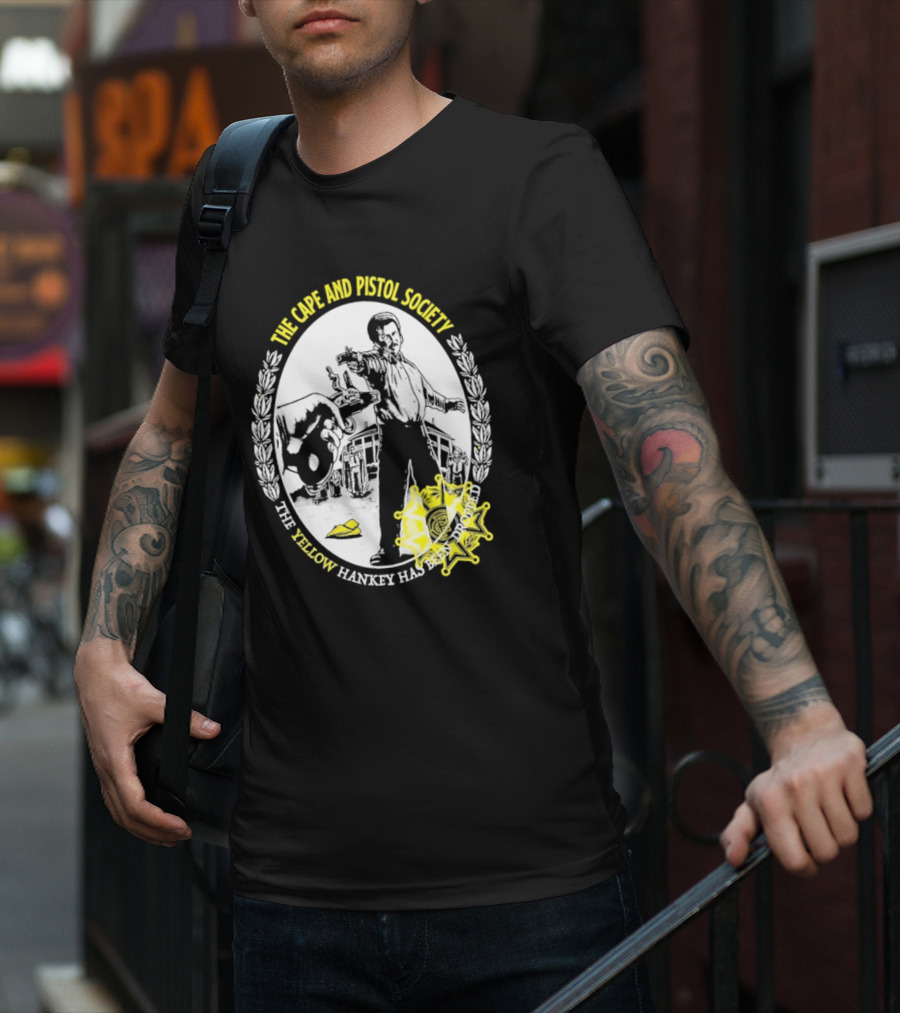 The Righteous Gemstones The Cape And Pistol Society Yellow Hankey Dropped Duelling T-Shirt