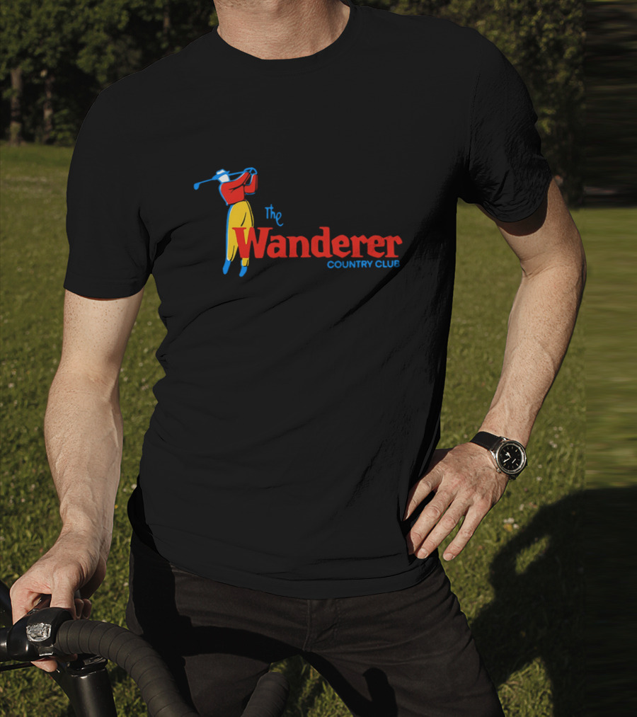 The Wanderer Country Club Golfer Swing Illustration T-Shirt