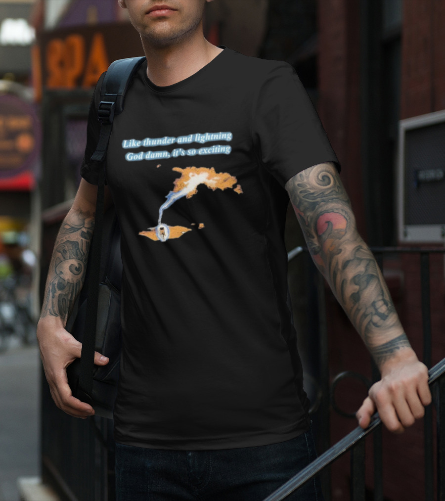 Thin Lizzy Like Thunder And Lightning God Damn It’s So Exciting Iconic Album Reference T-Shirt