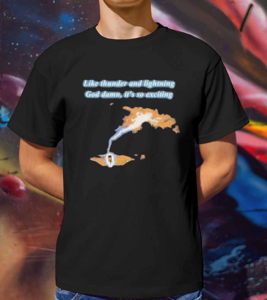 Thin Lizzy Like Thunder And Lightning God Damn It’s So Exciting Iconic Album Reference T-Shirt