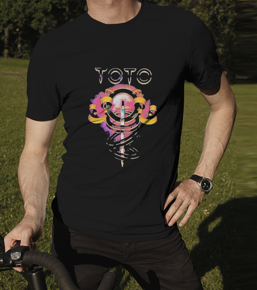 Toto 1978 Sword Iconic Band Logo Spiral Rings T-Shirt