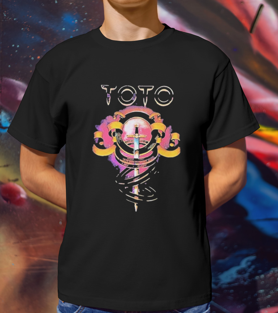 Toto 1978 Sword Iconic Band Logo Spiral Rings T-Shirt