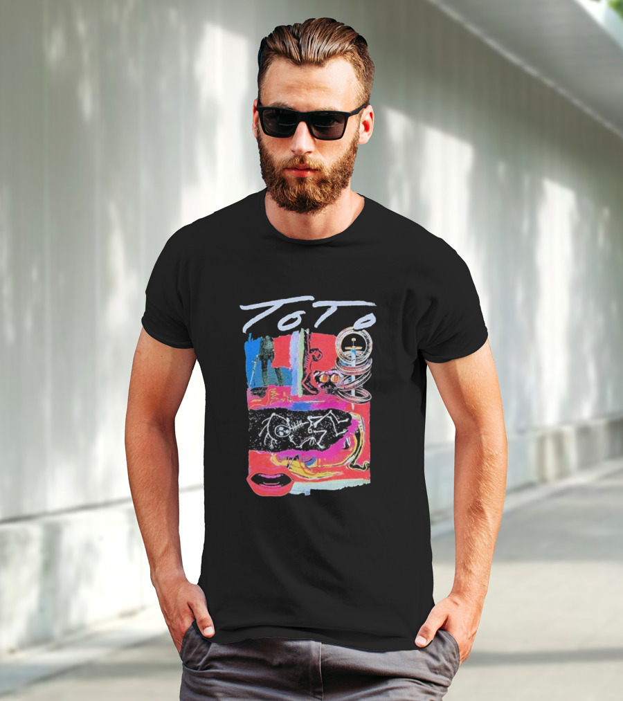Toto Collage Album Art Iconic Retro Sword Lips Bold Colors T-Shirt
