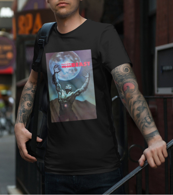Track Of The Moon Beast Monster Howling At Full Moon T-Shirt