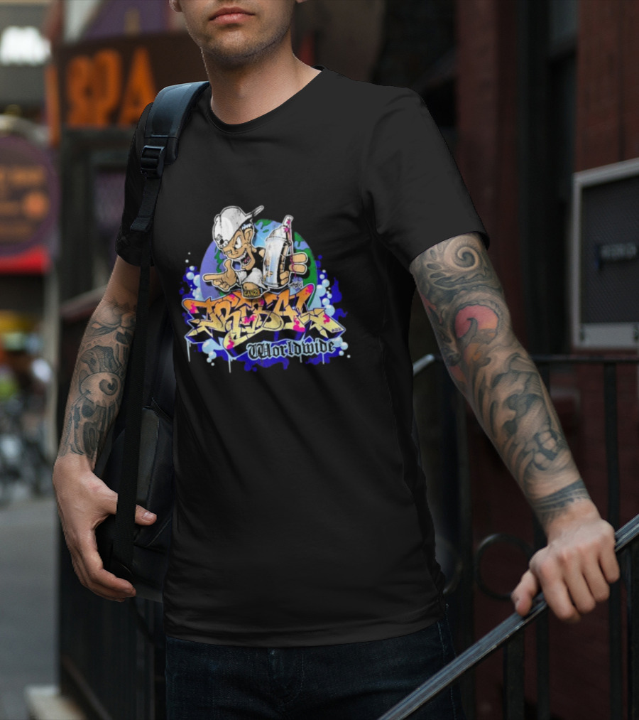 Tribal Gear Can 2 Spray Graffiti Worldwide T-Shirt