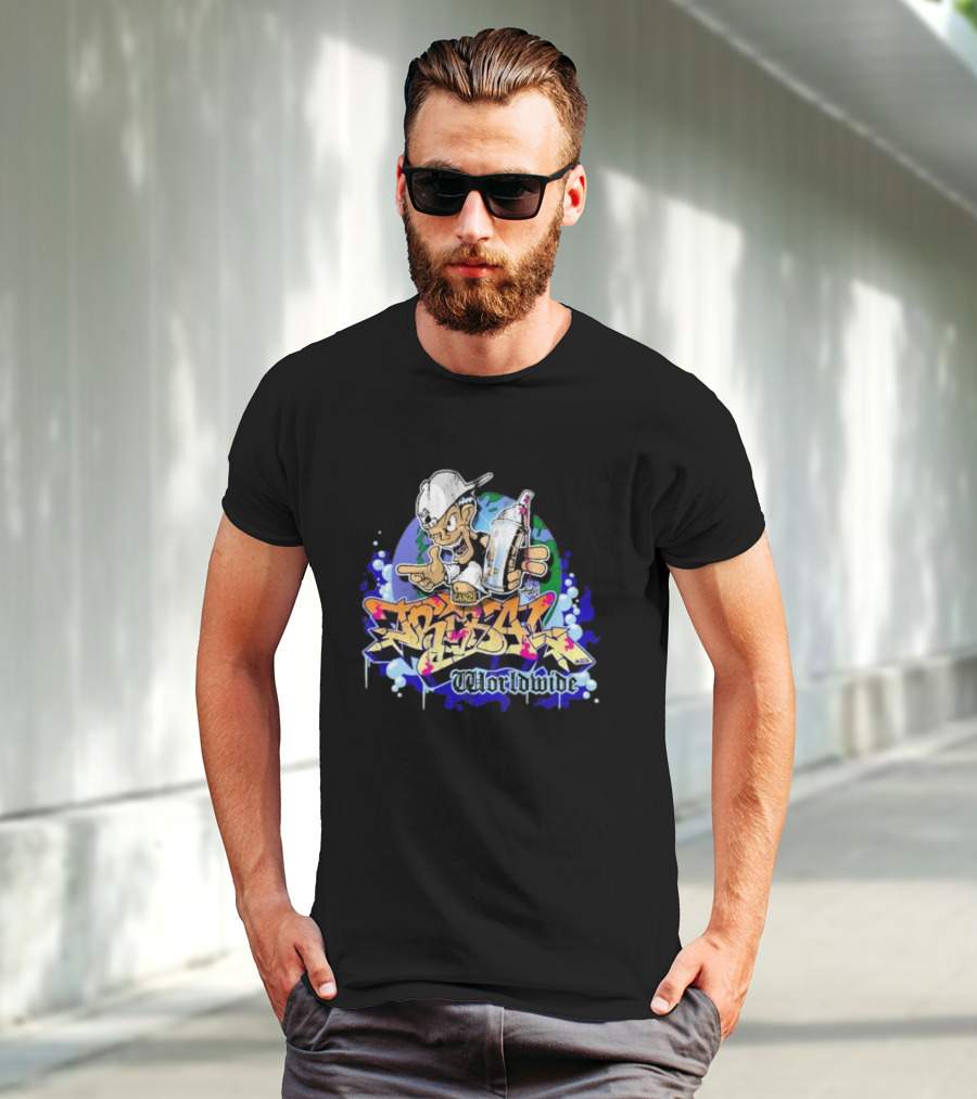 Tribal Gear Can 2 Spray Graffiti Worldwide T-Shirt