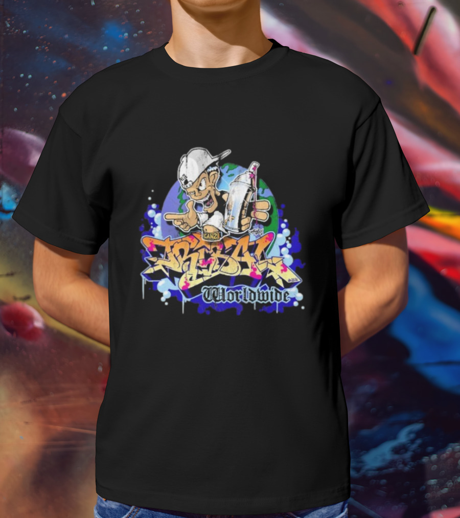 Tribal Gear Can 2 Spray Graffiti Worldwide T-Shirt
