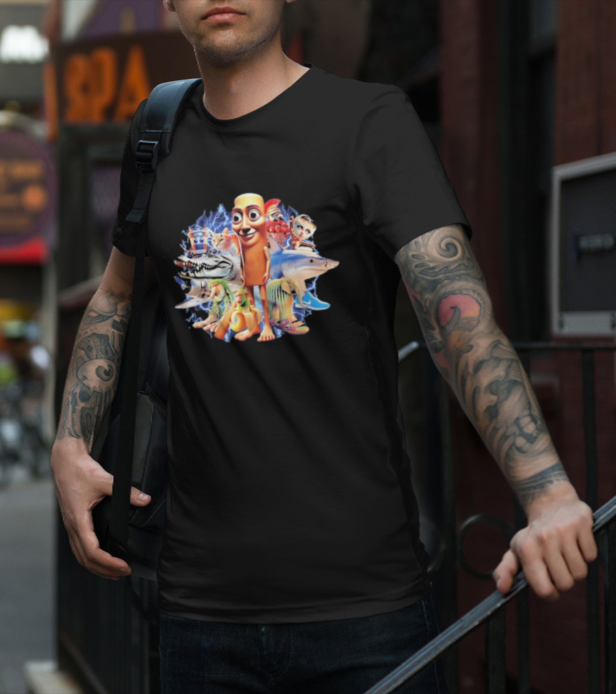 Tung Tung Tung Sahur Crocodilo Bombardino Tralalelo Tralala Br Br Patapim Brain Rot Crocodilo Bombardino Character Collage T-Shirt