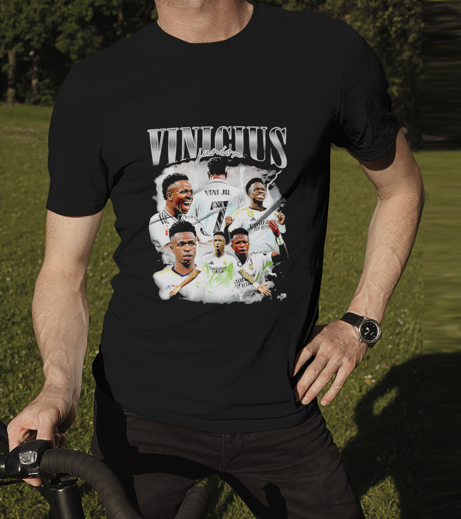 Vinicius Junior Real Madrid Footballer Montage T-Shirt