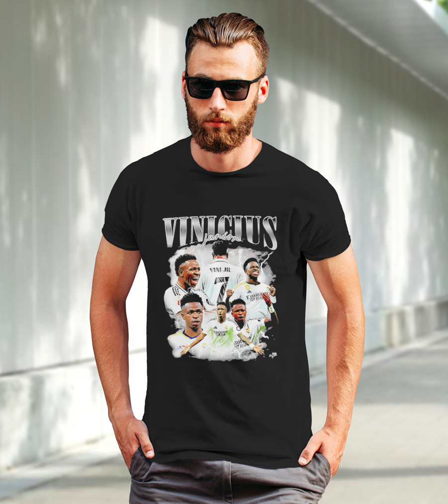Vinicius Junior Real Madrid Footballer Montage T-Shirt