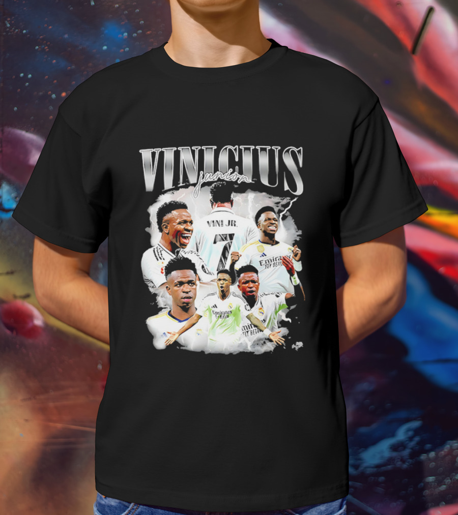 Vinicius Junior Real Madrid Footballer Montage T-Shirt