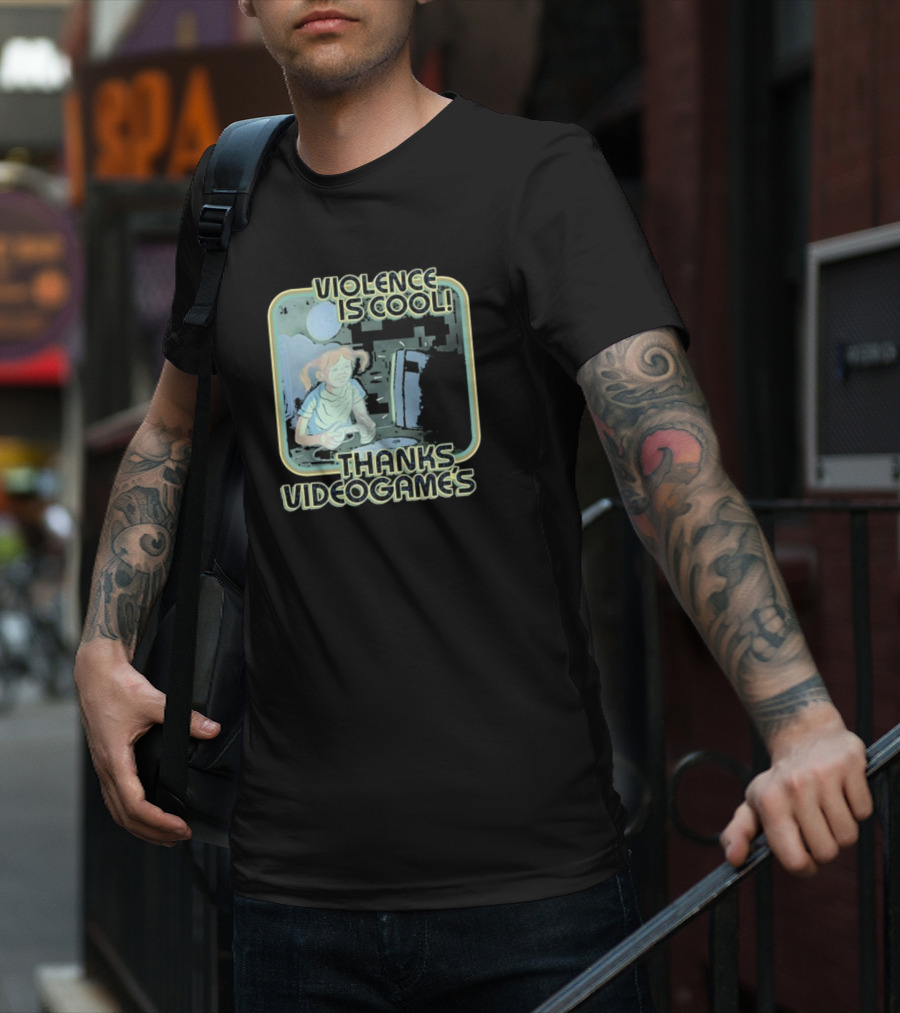 Violence Is Cool Thanks Videogame's Retro Gamer Moonlight Adventure T-Shirt