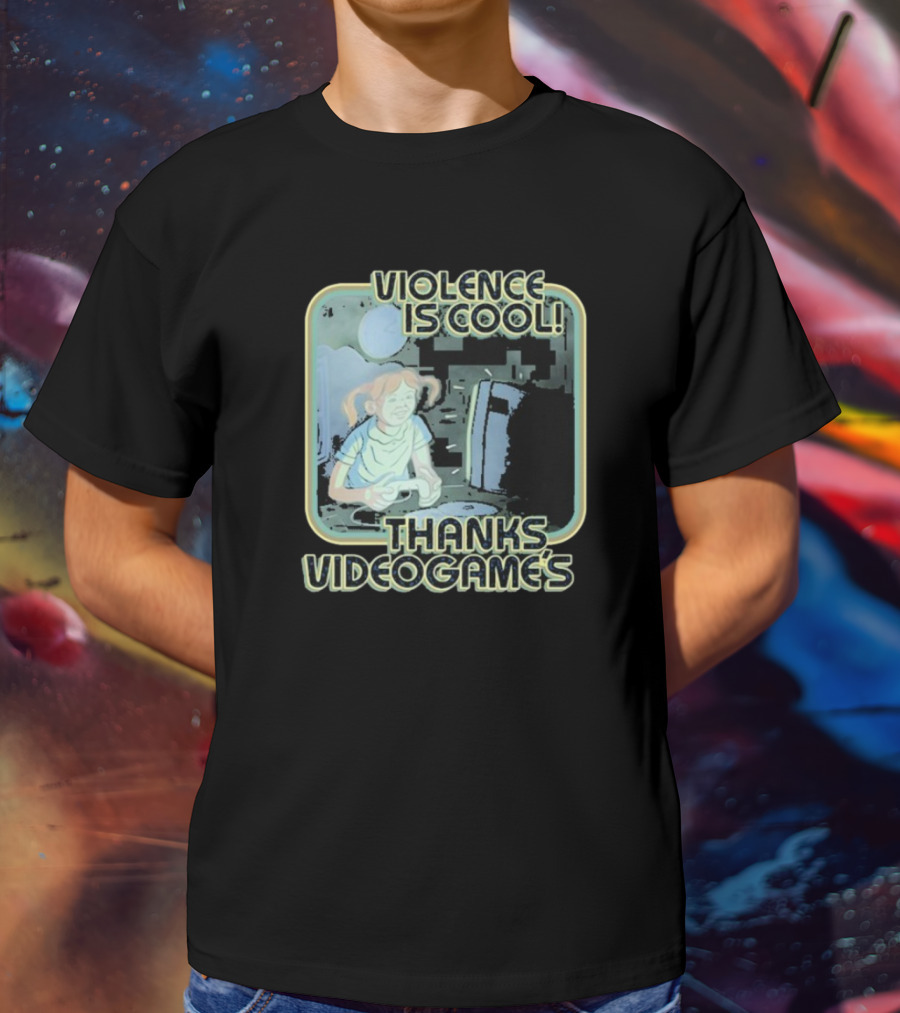 Violence Is Cool Thanks Videogame's Retro Gamer Moonlight Adventure T-Shirt